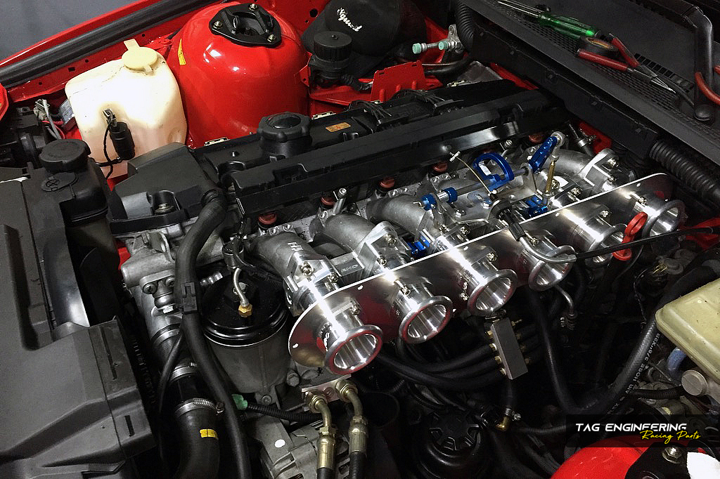 Customer Red BMW E36 M3US 3.2 Project Stage2 – RHD ITB & ECU Tune / E36 M3US 3.2 第二階段 – 引擎動力部分 | JNK Motorsport by TAG Engineering Group
