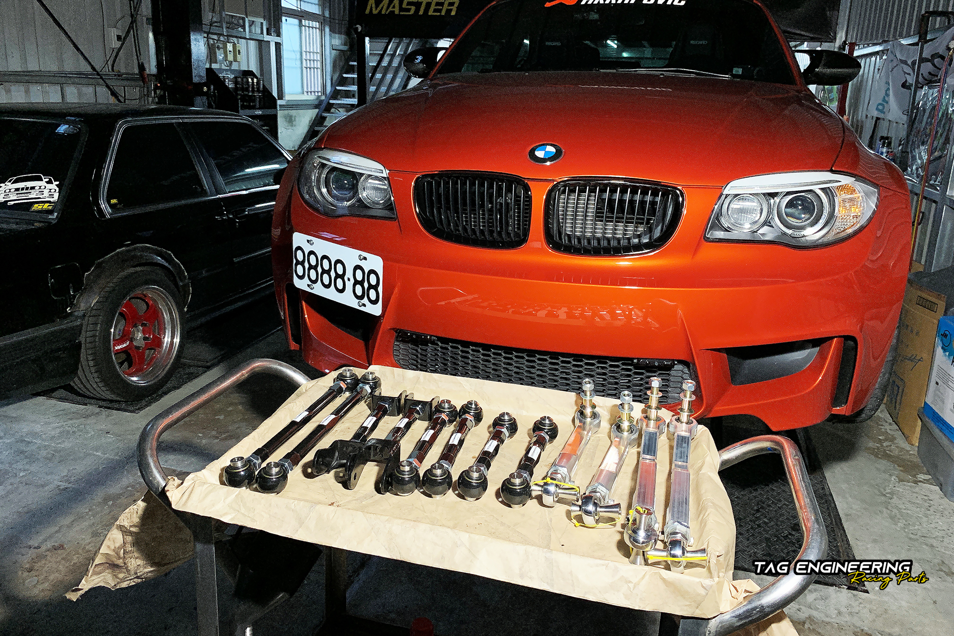 BMW E82 1M Front & Rear Adjustable Control Arm Upgrade. 全車前後可調控制臂升級計畫 | JNK Motorsport by TAG Engineering Group