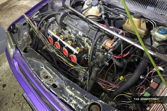 Customer Peugeot 205 with Mi16 reborn project, Build ITB kit and EcuMaster EMU stand alone ECU / 標致 205 Mi16 引擎復活計畫，引擎線組、四喉直噴、全取代電腦安裝調教 | JNK Motorsport by TAG Engineering Group