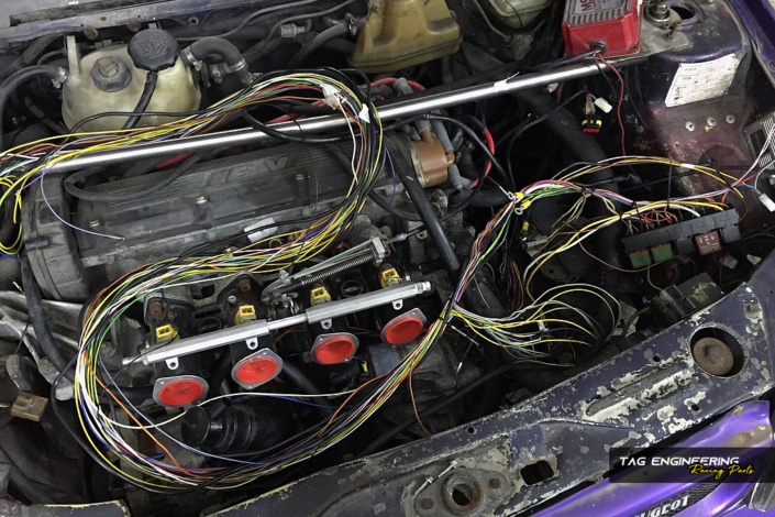 Customer Peugeot 205 with Mi16 reborn project, Build ITB kit and EcuMaster EMU stand alone ECU / 標致 205 Mi16 引擎復活計畫，引擎線組、四喉直噴、全取代電腦安裝調教 | JNK Motorsport by TAG Engineering Group