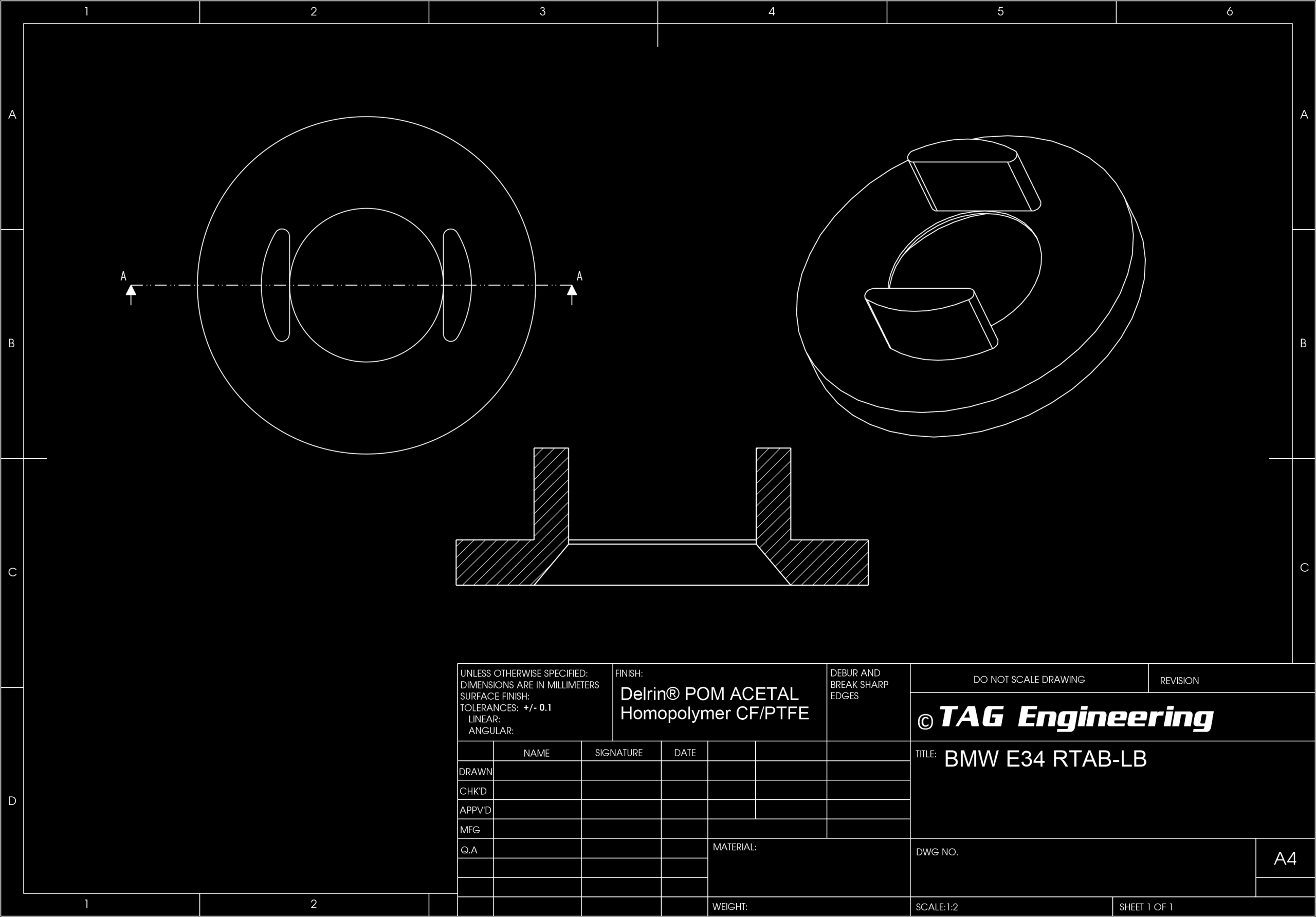 Parts Info #8 Rear Beam Mount Bush LIMITER SHIM For BMW E34 後工字樑鐵套限位器 | JNK Motorsport by TAG Engineering Group