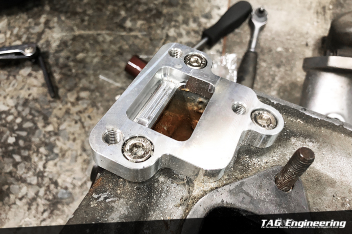 RHD Develop Project : Special Front Thermostat Housing RE-LOCATION Plate For BMW M30 ITB Kit 水龜座遷移轉接板 | JNK Motorsport by TAG Engineering Group