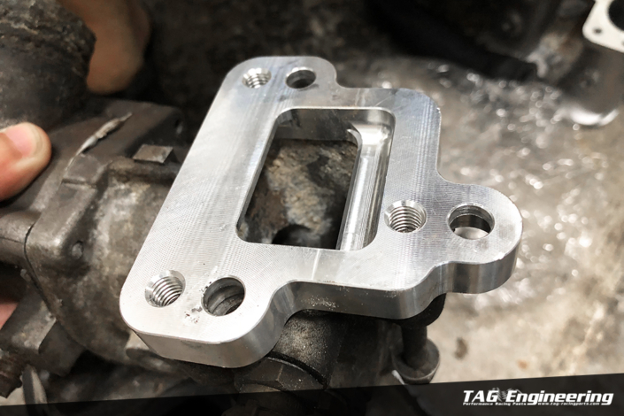 RHD Develop Project : Special Front Thermostat Housing RE-LOCATION Plate For BMW M30 ITB Kit 水龜座遷移轉接板 | JNK Motorsport by TAG Engineering Group