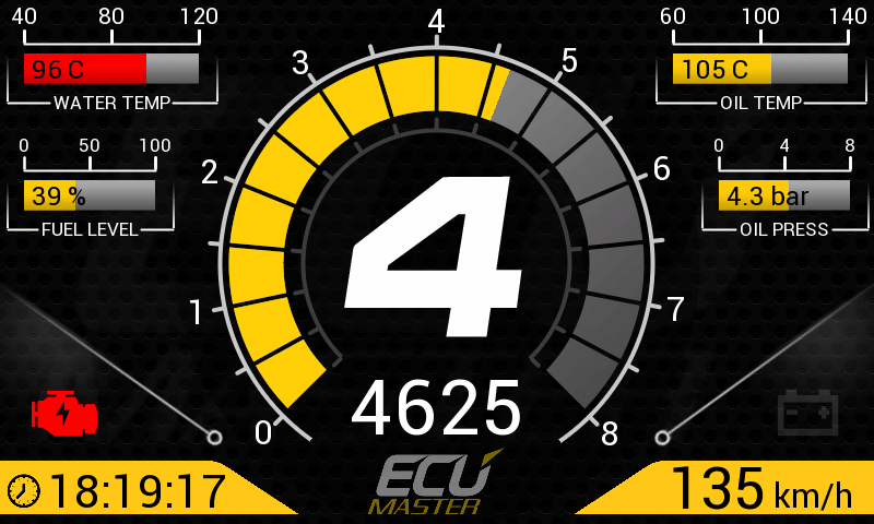 JNK Motorsport by TAG Engineering Group | ECUMaster ADU Digit Dashboard