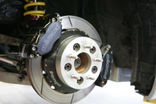 Duralumin Billet Twin Brake Mount With E39 Caliper For BMW E30, E36 Compact, Z3 雙卡鉗油壓手煞車轉接座 (搭配E39卡鉗碟盤專用) | JNK Motorsport by TAG Engineering Group