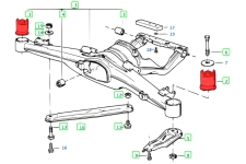 Sport Plus Rear Subframe Bushing Kit For BMW E32, E34 後強化工字樑鐵套組 | JNK Motorsport by TAG Engineering Group