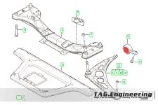 27 Pcs Complete Suspension Bushing Set for BMW E36 (Not fit Compact, Z3) 全車底盤 27 件強化鐵套組 | JNK Motorsport by TAG Engineering Group