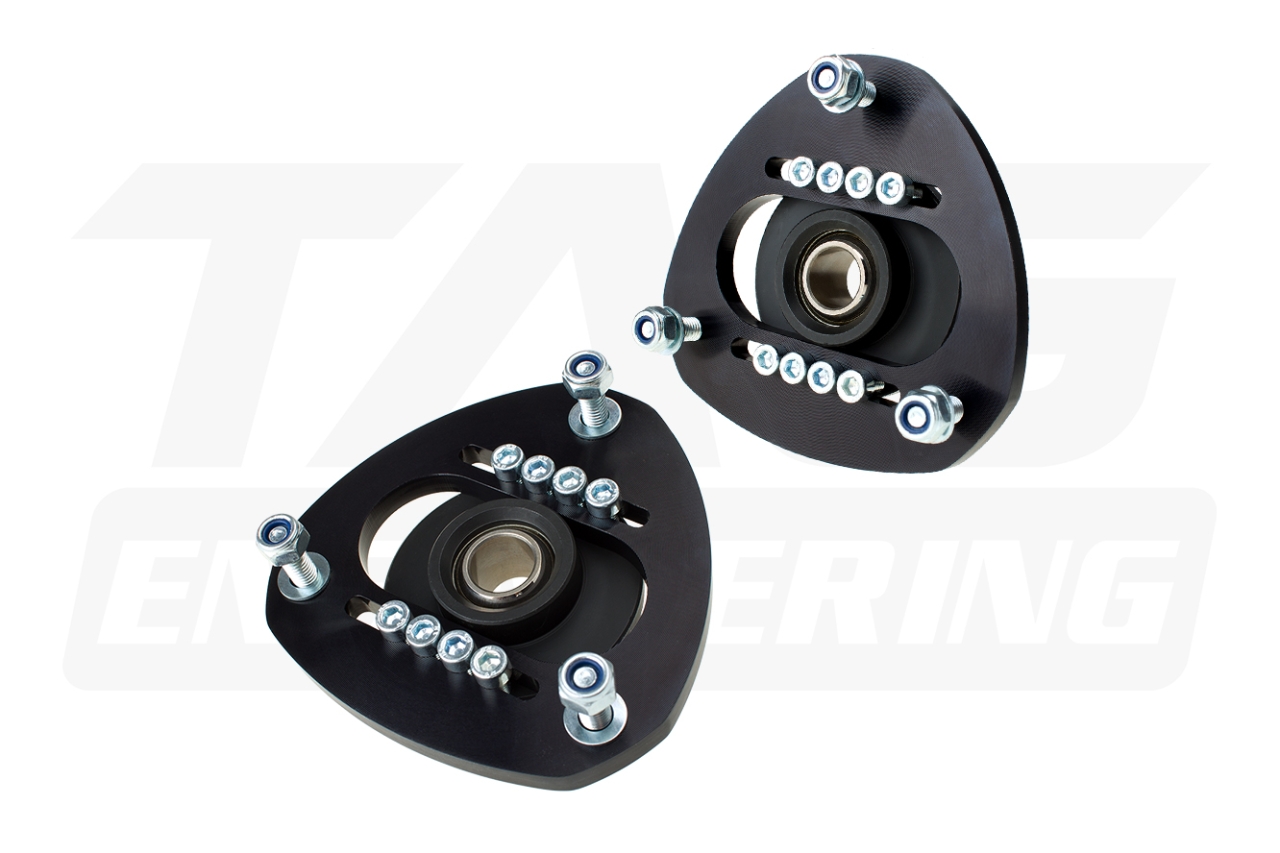Duralumin Billet Front Coilover Adjustable Camber Plate For BMW E81, E82, E87, E88 可調前懸吊魚眼上座 | JNK Motorsport by TAG Engineering Group