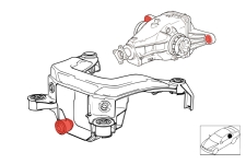 Rear Differential Bushing Kit For BMW E36, E36 M3 (Not Fit 3.2 EVO) 強化型後差速器鐵套三件組 | JNK Motorsport by TAG Engineering Group