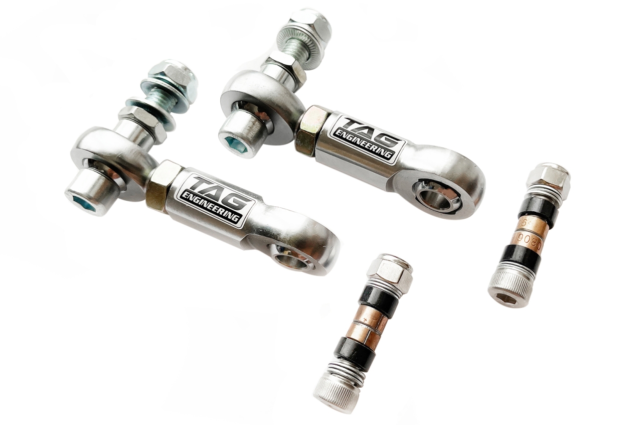 JNK 4130 CroMo Adjustable Front Sway Bar Links For BMW E30, E36, Z1, Z3 Non-M 鉻鉬合金可調魚眼李子串 (前) | JNK Motorsport by TAG Engineering Group
