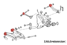 23 Pcs Complete Suspension Bushing Set for E39 Touring (5門旅行車)全車底盤 23 件強化鐵套組 | JNK Motorsport by TAG Engineering Group