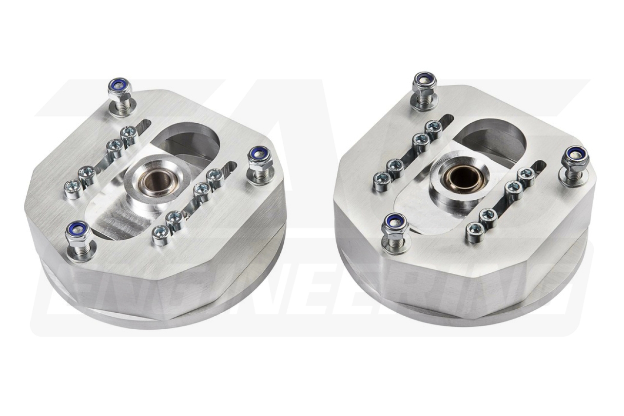 Duralumin Billet Front Coilover Adjustable Camber Plate For Mercedes Benz W124 W201 可調前懸吊魚眼上座 | JNK Motorsport by TAG Engineering Group