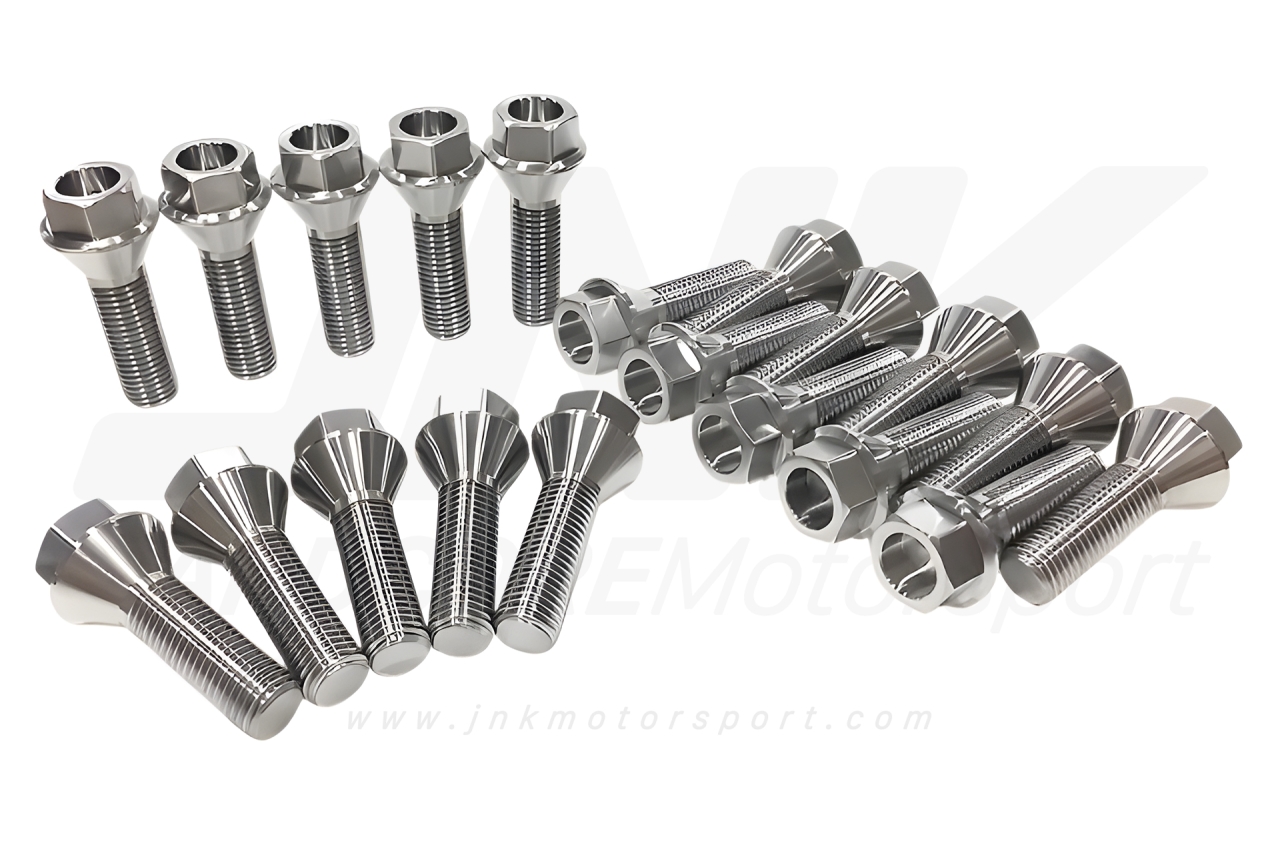 JNK 20Pcs M12*1.5 Gr5 TC4 Titanium Wheel Lug Bolt Set For BMW 輕量化高強度車輪螺絲組 (鈦合金) | JNK Motorsport by TAG Engineering Group
