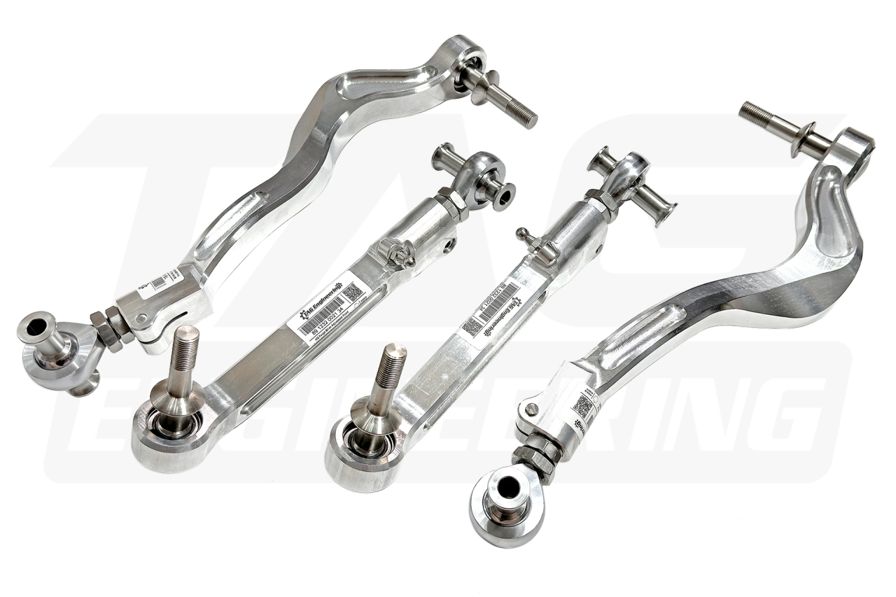 JNK Billet Adjustable Front Control Arm Set For BMW E81, E82, E87, E88, E90, E91, E92, E93 可調魚眼前上下三角架組 | JNK Motorsport by TAG Engineering Group