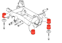 Sport Plus Rear Subframe Bushing Kit For BMW E39 Touring (5門旅行車) 複合材質強化型後工字樑強化襯套組 | JNK Motorsport by TAG Engineering Group