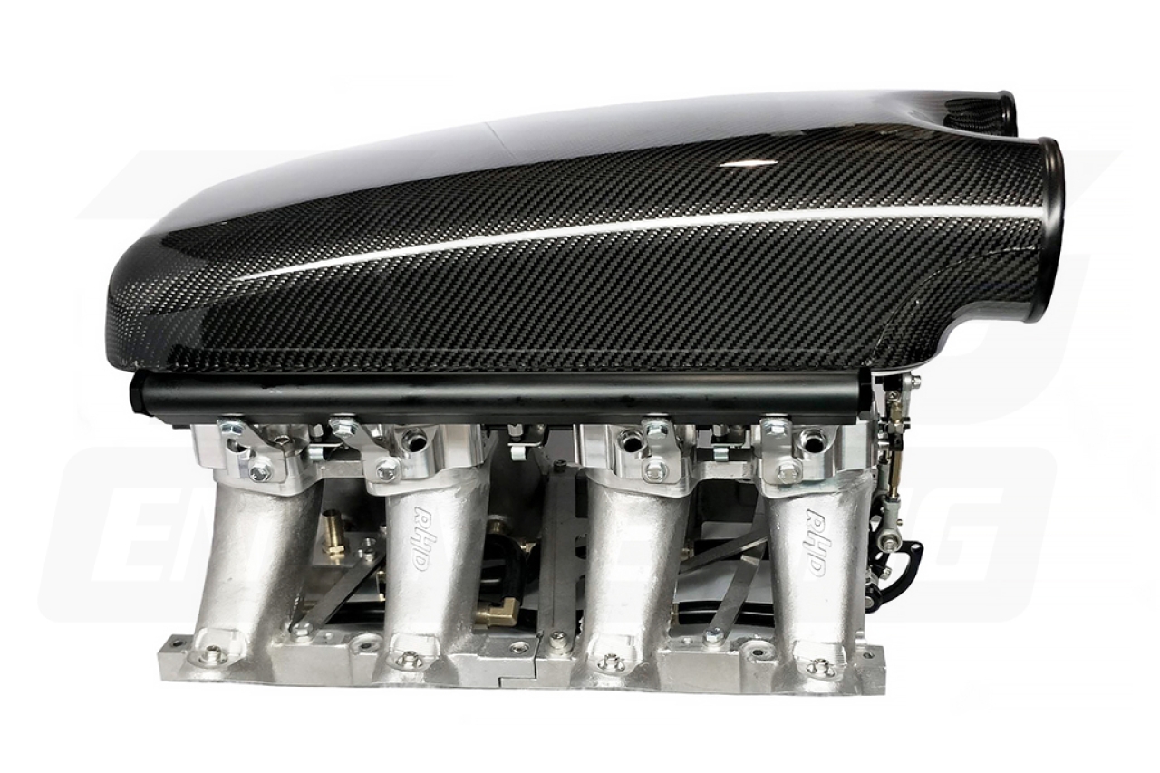 Complete Bolt On ITB Kit (Cathedral Port) With Carbon Plenum For Gen3 GM LS3 V8 Engines 完整專用直上 8 喉直噴進氣系統 (LS3, 含碳纖維集氣箱) | JNK Motorsport by TAG Engineering Group