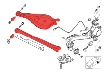 Forged Billet Rear Upper & Lower Control Arm Set for BMW E46, Z4(E86) 鍛造鋁合金魚眼可調後控制臂全套組 | JNK Motorsport by TAG Engineering Group