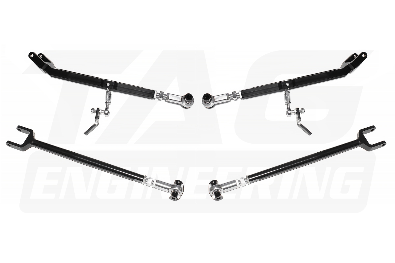 Forged Billet Rear Upper & Lower Control Arm Set for BMW E46, Z4(E86) 鍛造鋁合金魚眼可調後控制臂全套組 | JNK Motorsport by TAG Engineering Group