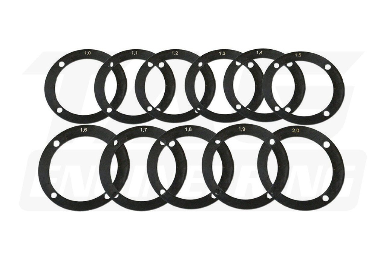 10Pcs BMW 168mm Differential Shim Set For Backlash And Carrier Preload Adjustment 強化型 LSD 間隙以及預壓調整墊片 10 片組 (168mm) | JNK Motorsport by TAG Engineering Group