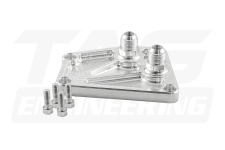 Duralumin Billet Oil Filter Relocation Adapter + M18 to AN10 Fitting For BMW M60, M62 V8 Engine 機油濾心座外移轉接板 | JNK Motorsport by TAG Engineering Group