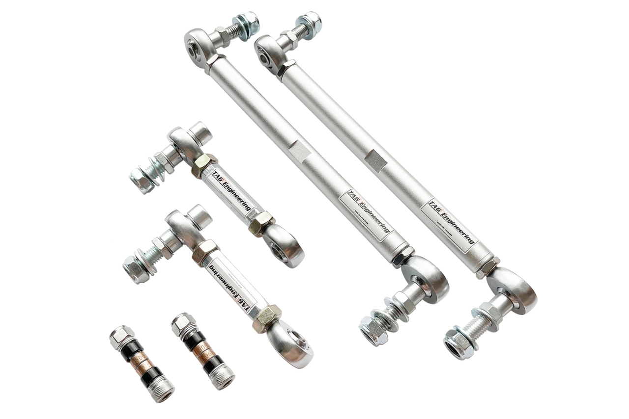 JNK Billet Adjustable Sway Bar Links Set (Front+Rear) For BMW E36 M3, E46, E46 M3, Z4, Z4M 可調魚眼李子串組 (前+後) | JNK Motorsport by TAG Engineering Group
