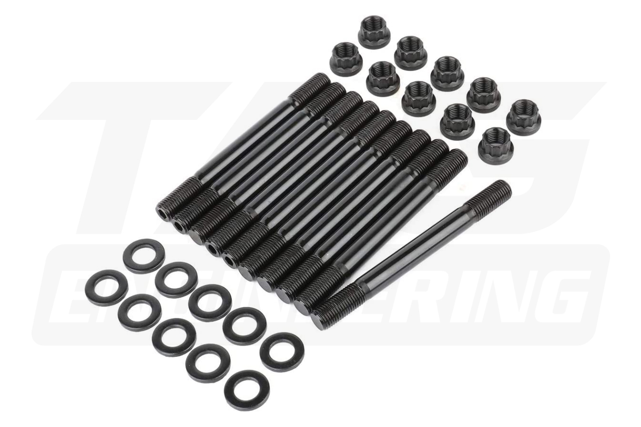HQ 207-4203 Billet 8740 Alloy Cylinder Head Studs Set For Mitsubishi EVO 4G63 DSM 7-Bolt, EVO 8/9 11mm 高強度缸頭螺柱套組 | JNK Motorsport by TAG Engineering Group