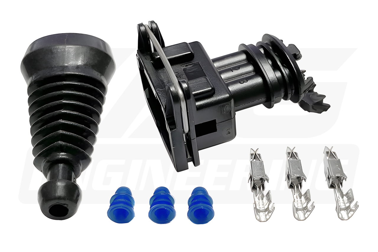 AMP JPT 3P Connector And Terminal 高品質 AMP JPT 3pin 連接器插頭組 (3 觸點, 含端子, 防水套) | JNK Motorsport by TAG Engineering Group