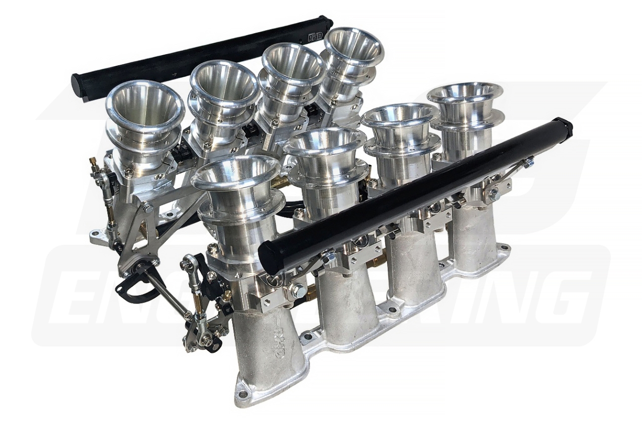 Complete Bolt On ITB Kit (Cathedral Port) Open Trumpet For BMW M60, M62 V8 Engines 完整專用直上 8 喉直噴進氣系統 (開放式) | JNK Motorsport by TAG Engineering Group