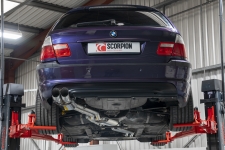 Scorpion Gen2 DTM Type Double-IN Cat-Back System Exhaust Set W/80mm DTM Trim For BMW E46 320, 325, 330 (2000-2006) | JNK Motorsport by TAG Engineering Group