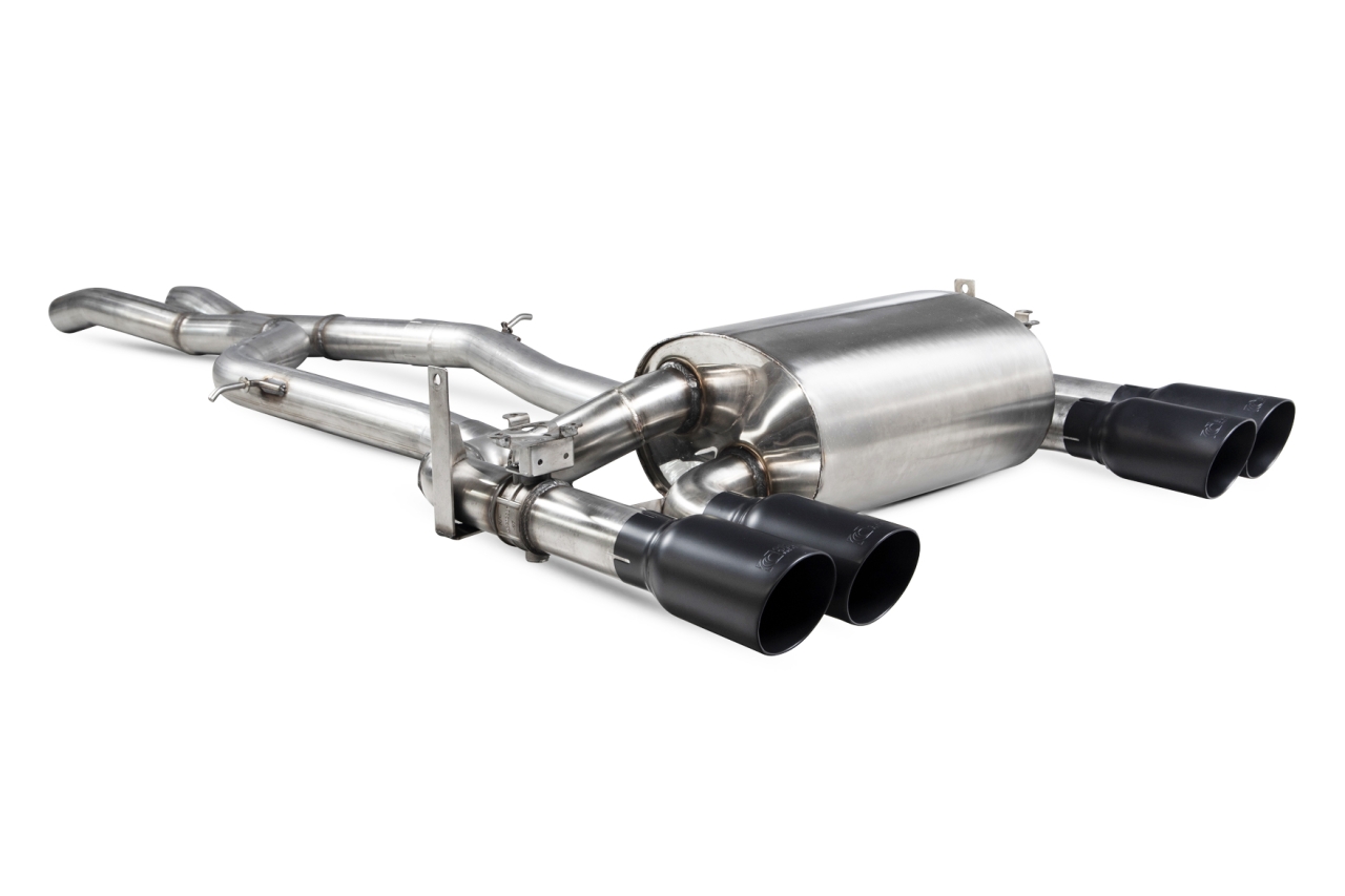 Scorpion Sport Type Non-Res Cat-Back System Exhaust Set For BMW F80 M3 Non GPF Model (90mm Black Ceramic Coated Daytona Trims) | JNK Motorsport by TAG Engineering Group