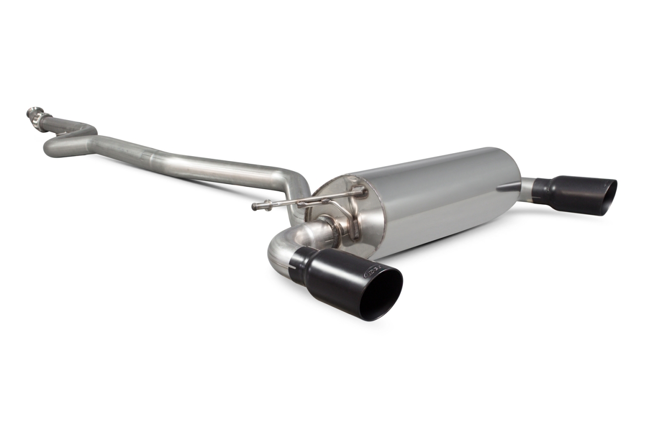 Scorpion Sport Type Non-Resonated Cat-Back System Exhaust Set For BMW F20 M135i (W/90mm Black Ceramic Coated Daytona Trim) | JNK Motorsport by TAG Engineering Group
