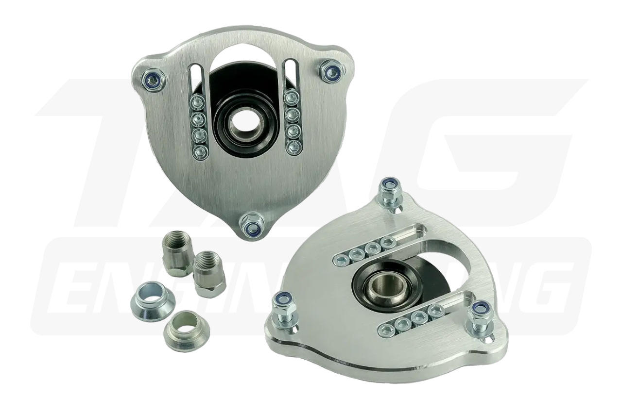 Duralumin Billet 4-Way Front Coilover Adjustable Camber Plate For VAG, VW, Audi, SKODA 全向可調前懸吊魚眼上座 (4way, 3D) | JNK Motorsport by TAG Engineering Group