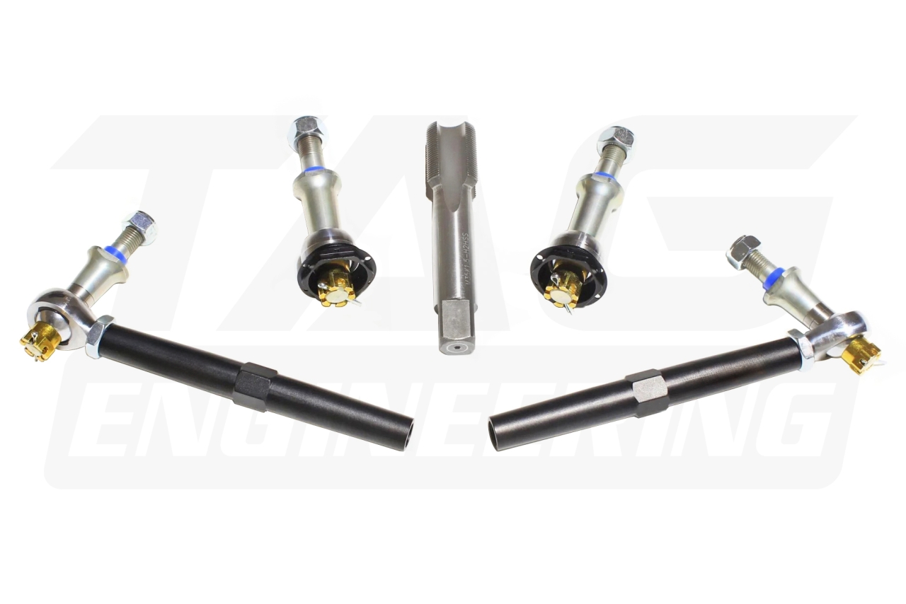 Forged Billet Bump Steer Tie Rod Bar & Roll-Center Correction Kit For BMW E46 M3 鍛造魚眼前軸幾何校正套件 (33mm外球頭) | JNK Motorsport by TAG Engineering Group
