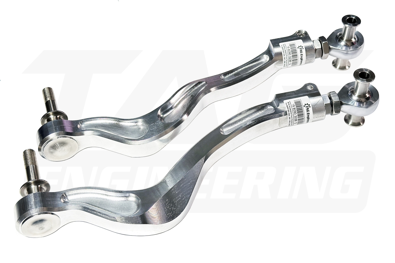 JNK Billet Adjustable Front Tension Arms / Caster Rods For BMW E90, E91, E92, E93 可調魚眼前張力臂組 (前上三角架) | JNK Motorsport by TAG Engineering Group