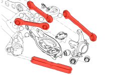 Forged Billet 8Pcs Rear Suspension Componeents For BMW F80 M3, F82 F83 M4, F87 M2 鍛造可調魚眼後控制臂組 | JNK Motorsport by TAG Engineering Group