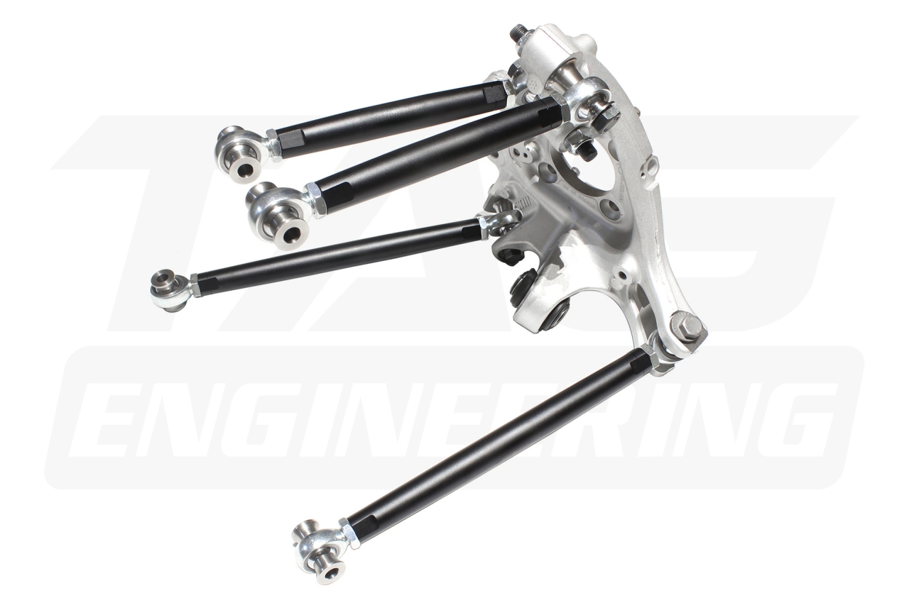 Forged Billet 8Pcs Rear Suspension Componeents For BMW F80 M3, F82 F83 M4, F87 M2 鍛造可調魚眼後控制臂組 | JNK Motorsport by TAG Engineering Group